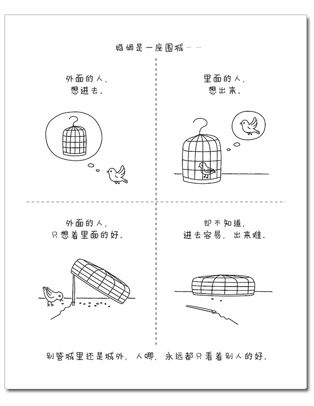 每日一说一画 - 婚姻与爱情的哲理漫画