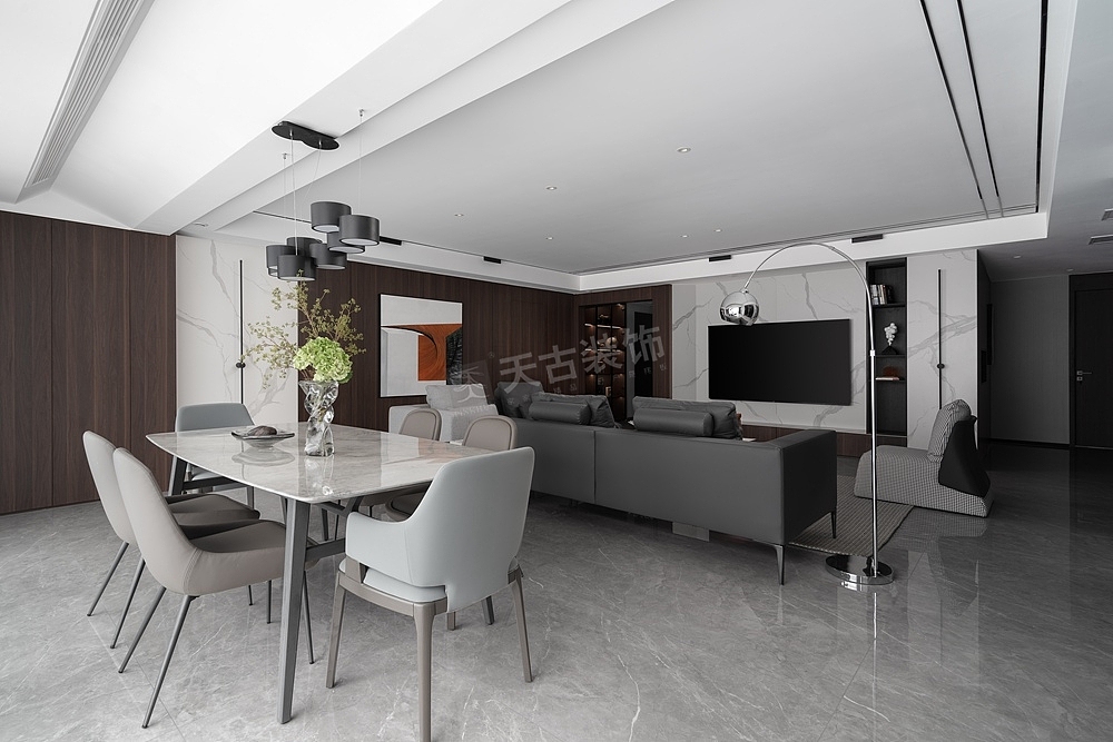 香港置地壹号半岛装修,现代简约风格设计实景,渝北装修