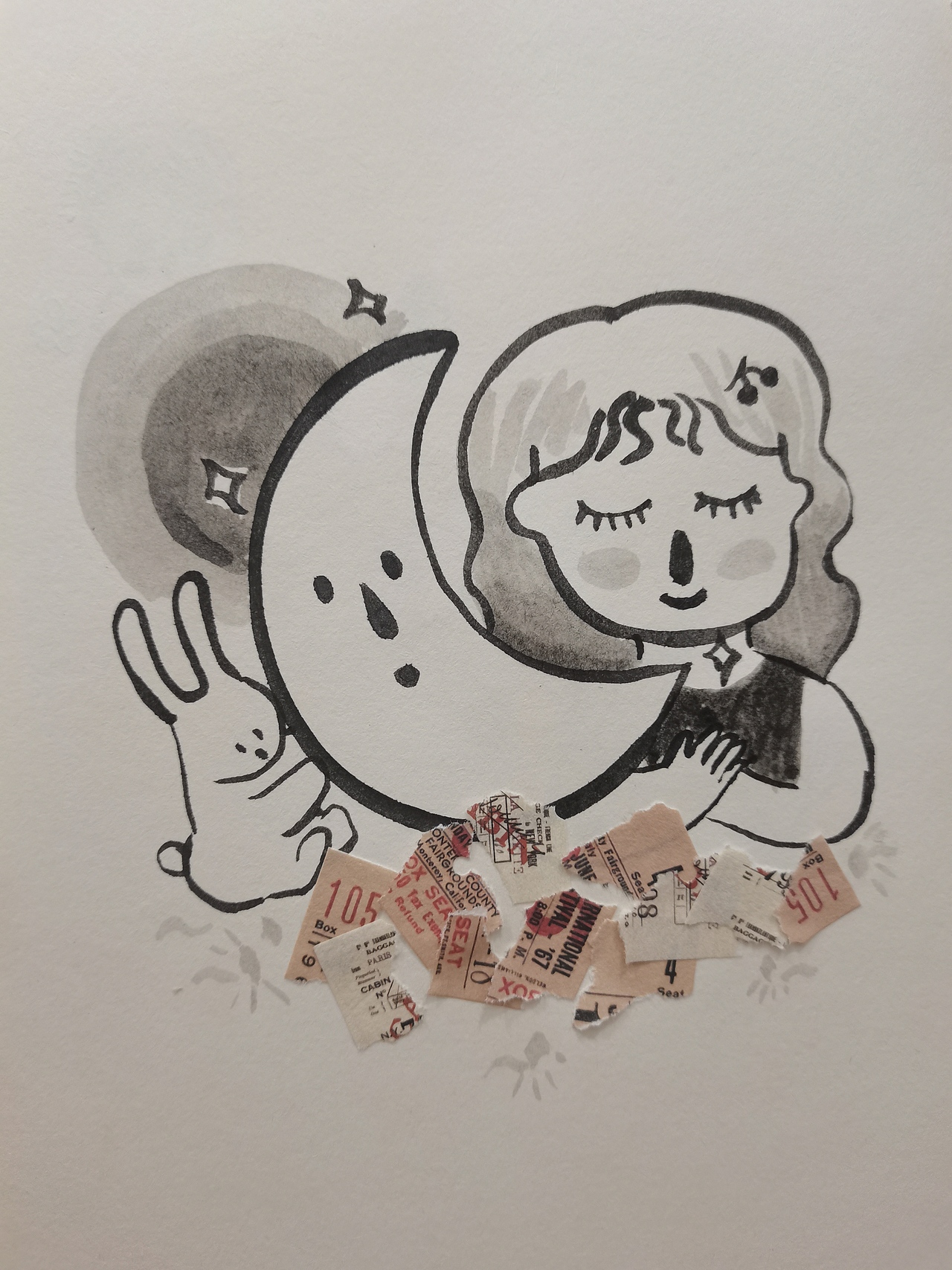 6月30天复古拼贴插画合集