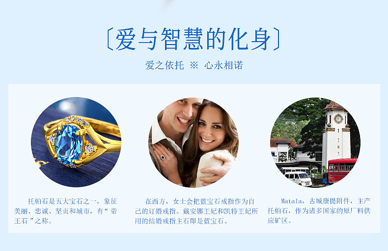 足金托帕石戒指详情页
