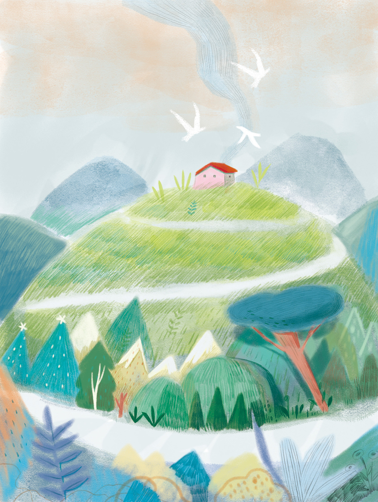 《金子美玲——天空的那头、月亮的歌谣》诗歌配图