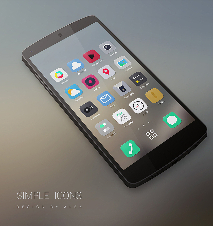 Simple Icons for Android（图ZMTU4ODI5MTY=） - 图标 - 站酷设计师AlexNin原创素材 - 站酷ZCOOL