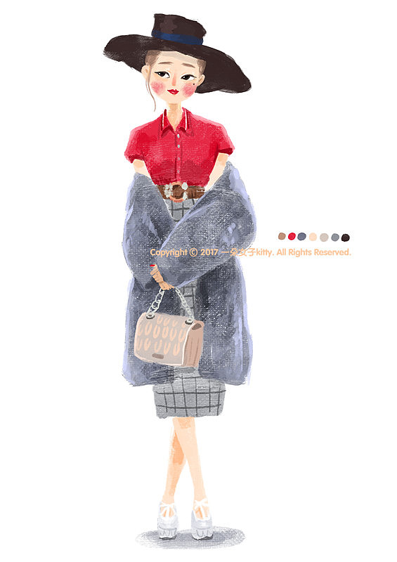 一朵女子-系列1（图ZOTM3NzA2MDQ=） - 商业插画 - 站酷设计师YIDOKY原创素材 - 站酷ZCOOL