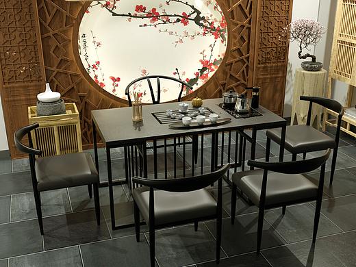 兼职茶桌效果渲染图