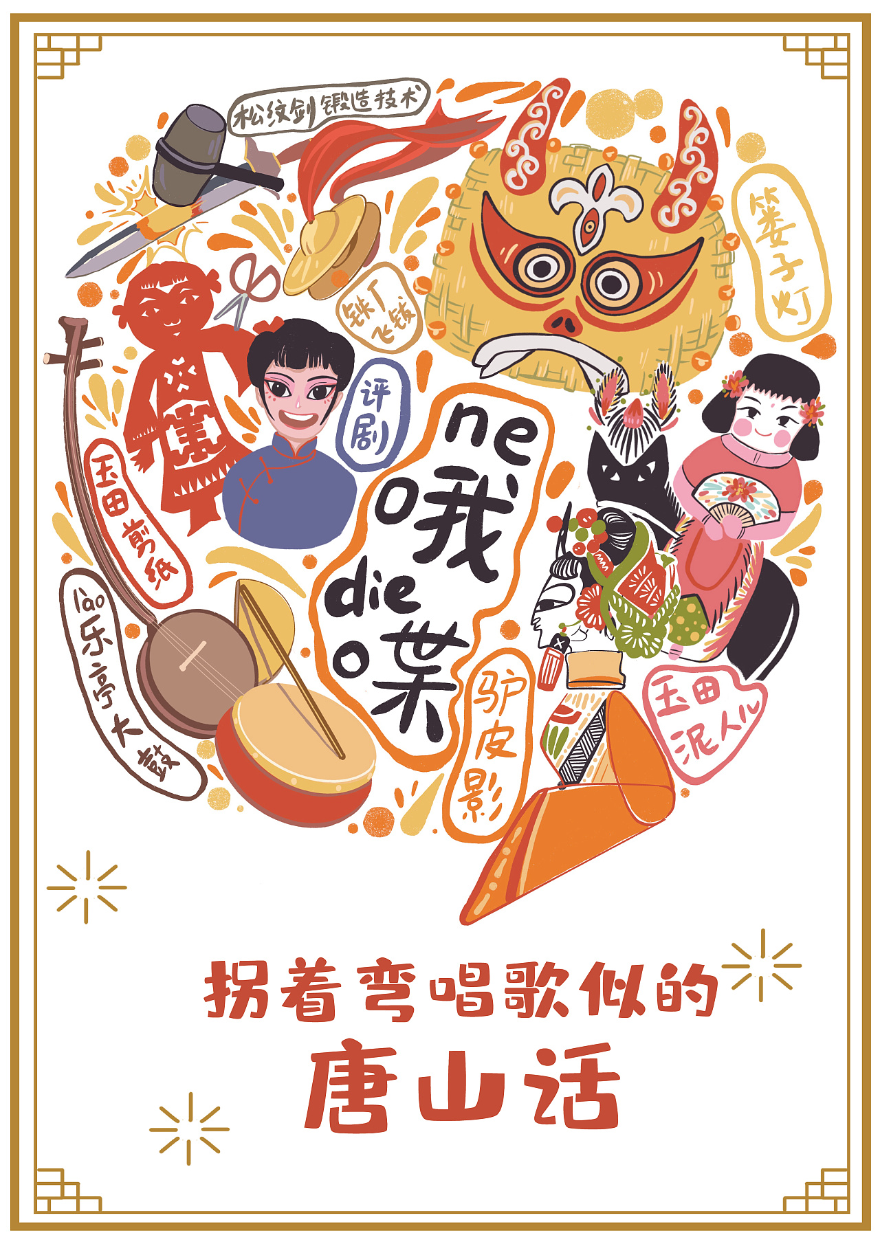 哦喋唐山方言海报