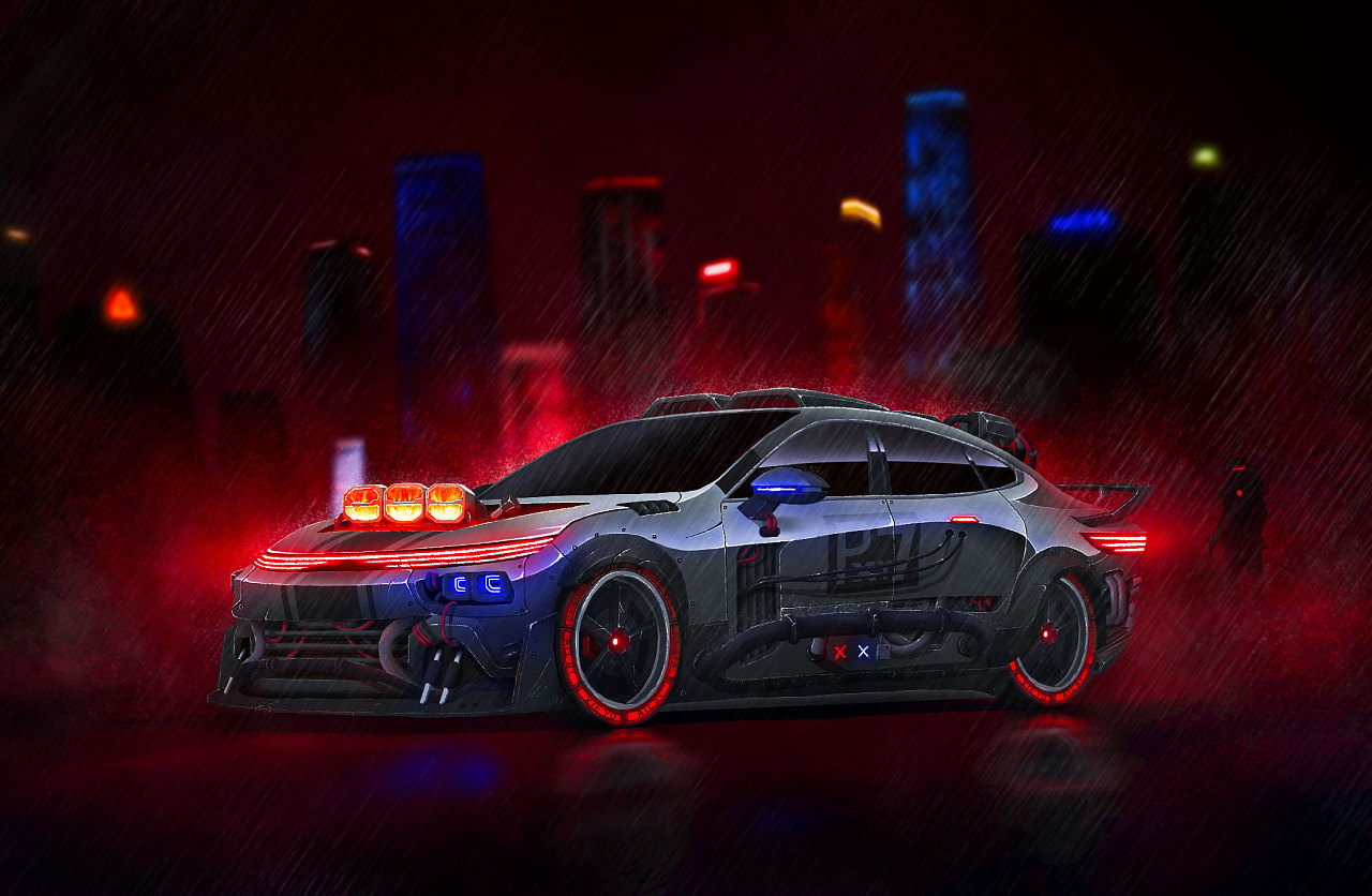 小鹏p7赛博朋克改装