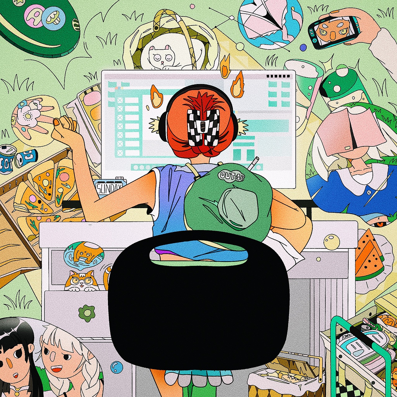 上半年合集（图ZMzQ2MDU3MTM2） - 新锐潮流插画 - 站酷设计师西椰子原创素材 - 站酷ZCOOL