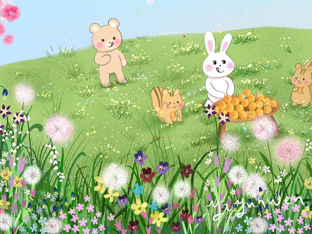 春天来了|插画|儿童插画|yiyunwen - 原创作品 - 站酷 (ZCOOL)