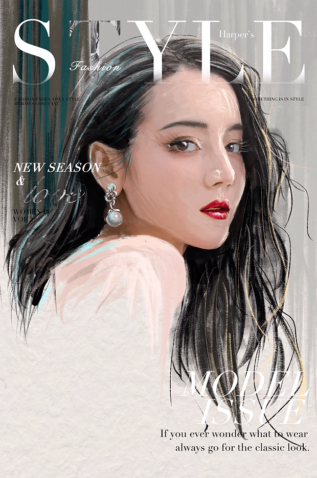 板绘 迪丽热巴（图ZMzE0MDI5MDgw） - 商业插画 - 站酷设计师春光灿烂Pipi皮原创素材 - 站酷ZCOOL