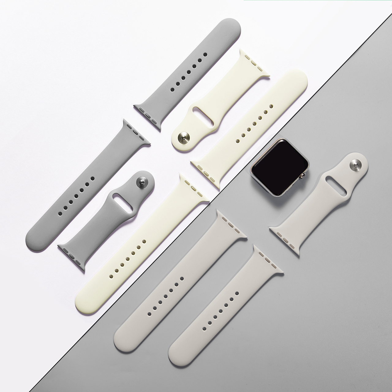 双扣海洋表带 适用于三星watch5智能手表表带20/22mm新款硅胶表带-阿里巴巴