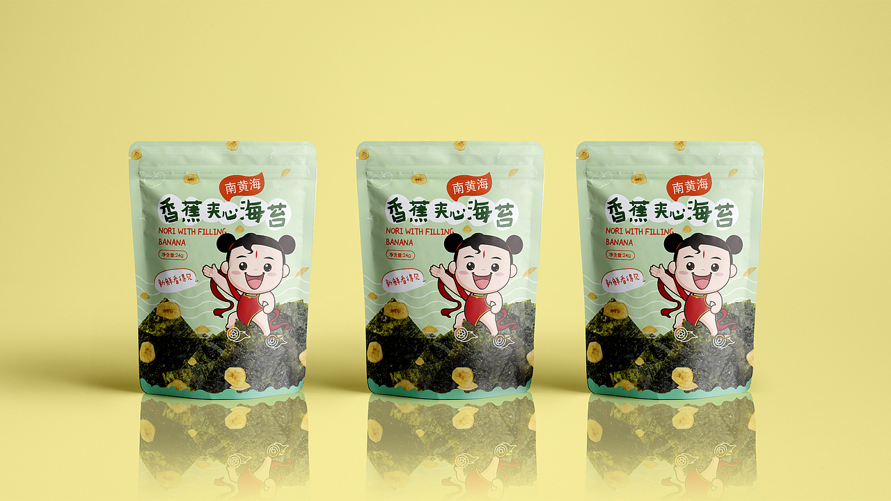 哪吒卡通海苔包装设计（图ZMTcxOTk3Nzgw） - IP形象 - 站酷设计师Wang素人原创素材 - 站酷ZCOOL