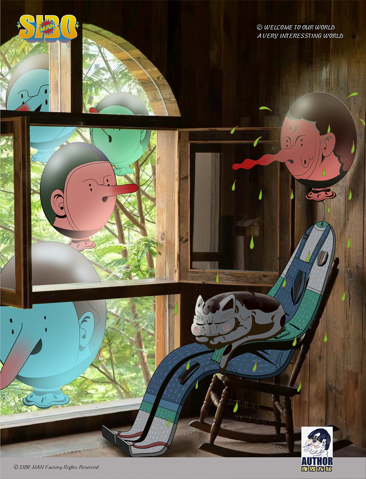 原创｜日常的我们 🎈气球人系列🎈（图ZMzczNTA2NTI4） - 新锐潮流插画 - 站酷设计师直男大叔原创素材 - 站酷ZCOOL