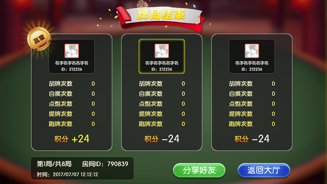 棋牌游戲界面（圖ZNzYyODI3Mjg=） - 游戲UI - 站酷設(shè)計師hexin_UI原創(chuàng)素材 - 站酷ZCOOL