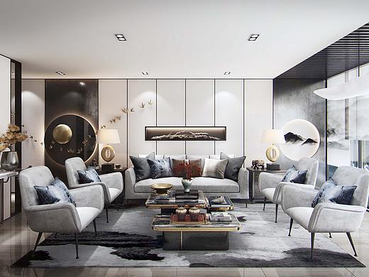 新中式客厅靠近