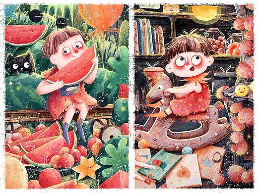 🍉夏天的西瓜，🍓甜甜的幼崽
