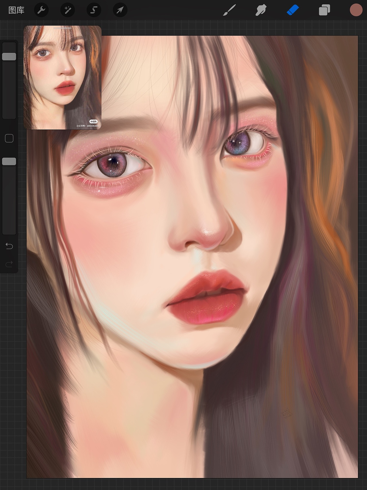 接稿,写实人物厚涂包含过程