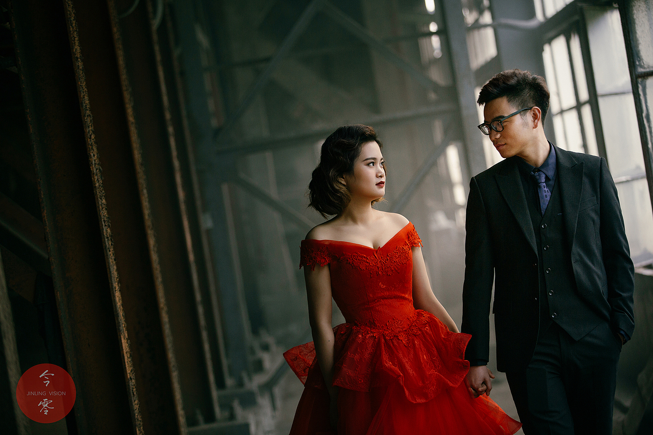 复古又别致的婚纱照