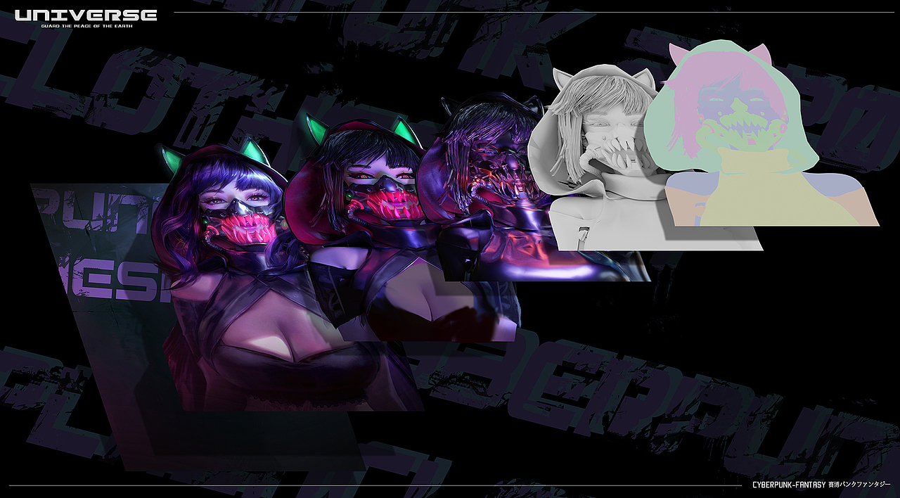 猫娘（图ZMjMzMzI1MzQ0） - 创作习作 - 站酷设计师tianzi_天恣原创素材 - 站酷ZCOOL