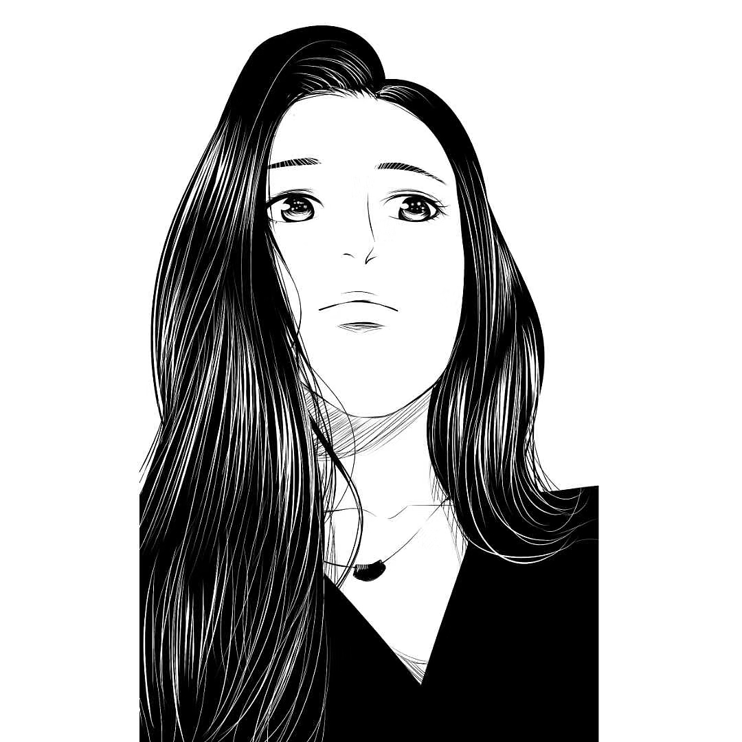 简约黑白漫画头像