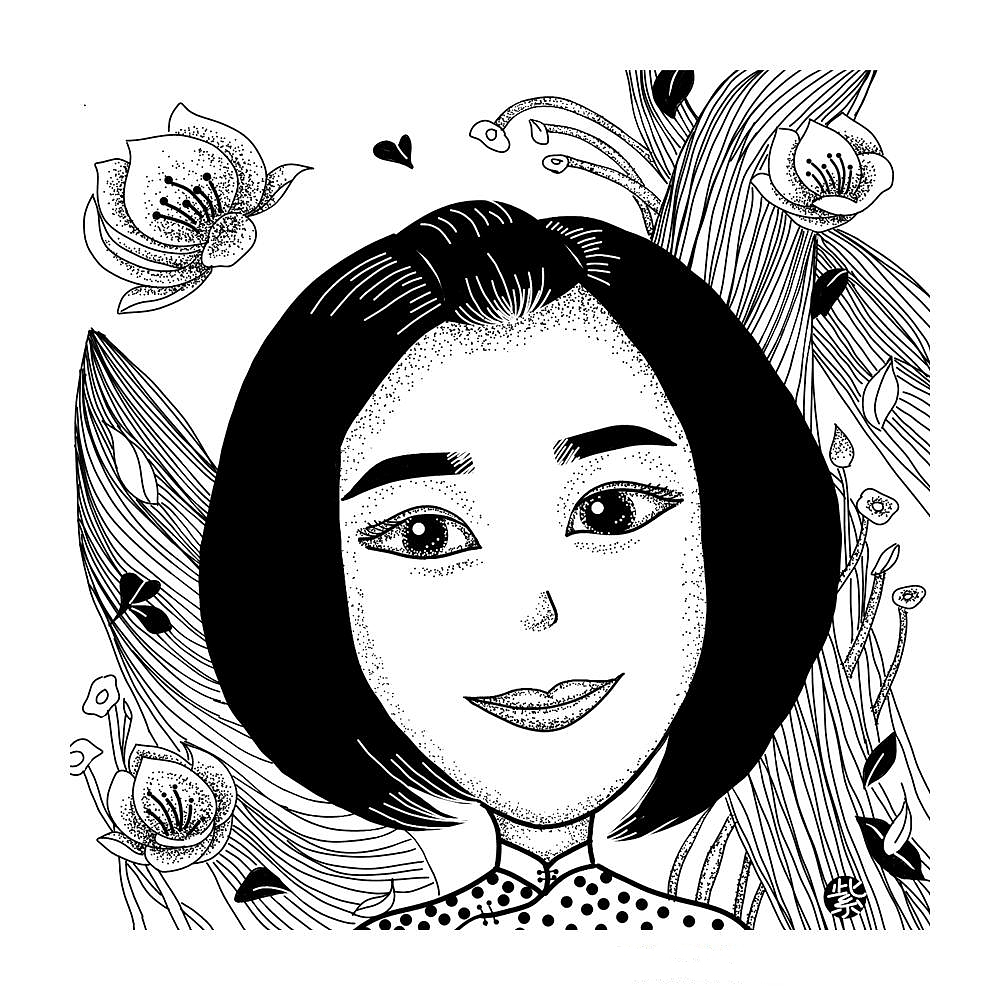 人淡如菊（图ZMTk5MDM5Mjk2） - 艺术插画 - 站酷设计师紫忆小慢原创素材 - 站酷ZCOOL