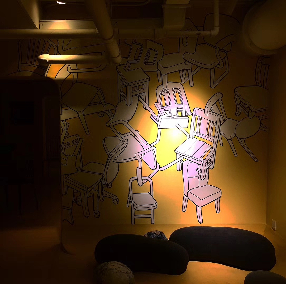 地瓜社区地瓜二号地下墙绘