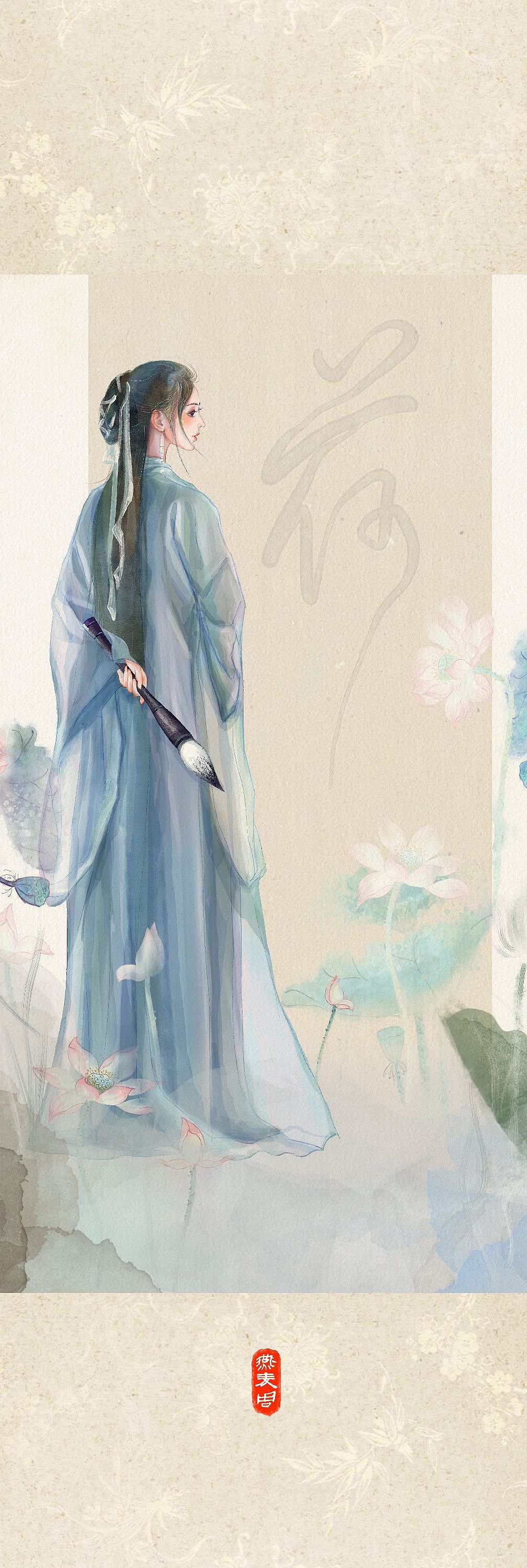 古风美人图鉴（图ZMzQ4MDQxNTYw） - 商业插画 - 站酷设计师燕麦周原创素材 - 站酷ZCOOL