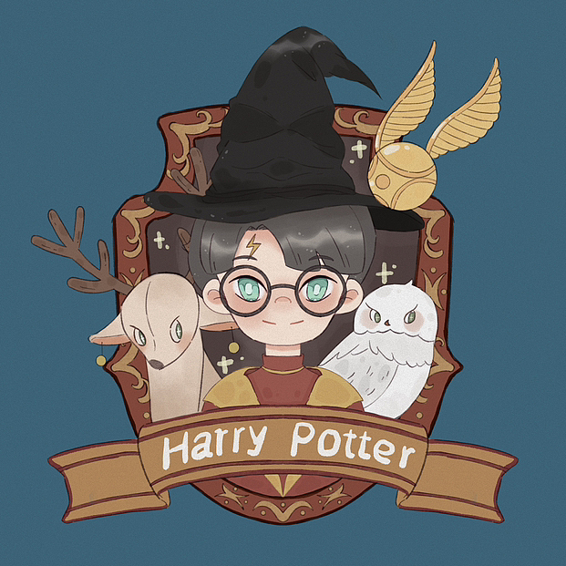 哈利波特头像|系列插画