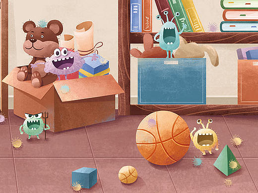 感冒是什么呢？（个人主页-ZNTI3NDI4ODg=） - 儿童插画 - 站酷设计师方方插画原创素材 - 站酷ZCOOL