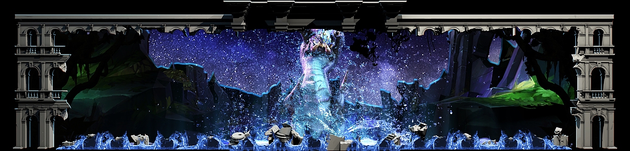 2018大连LPL开幕墙体投影