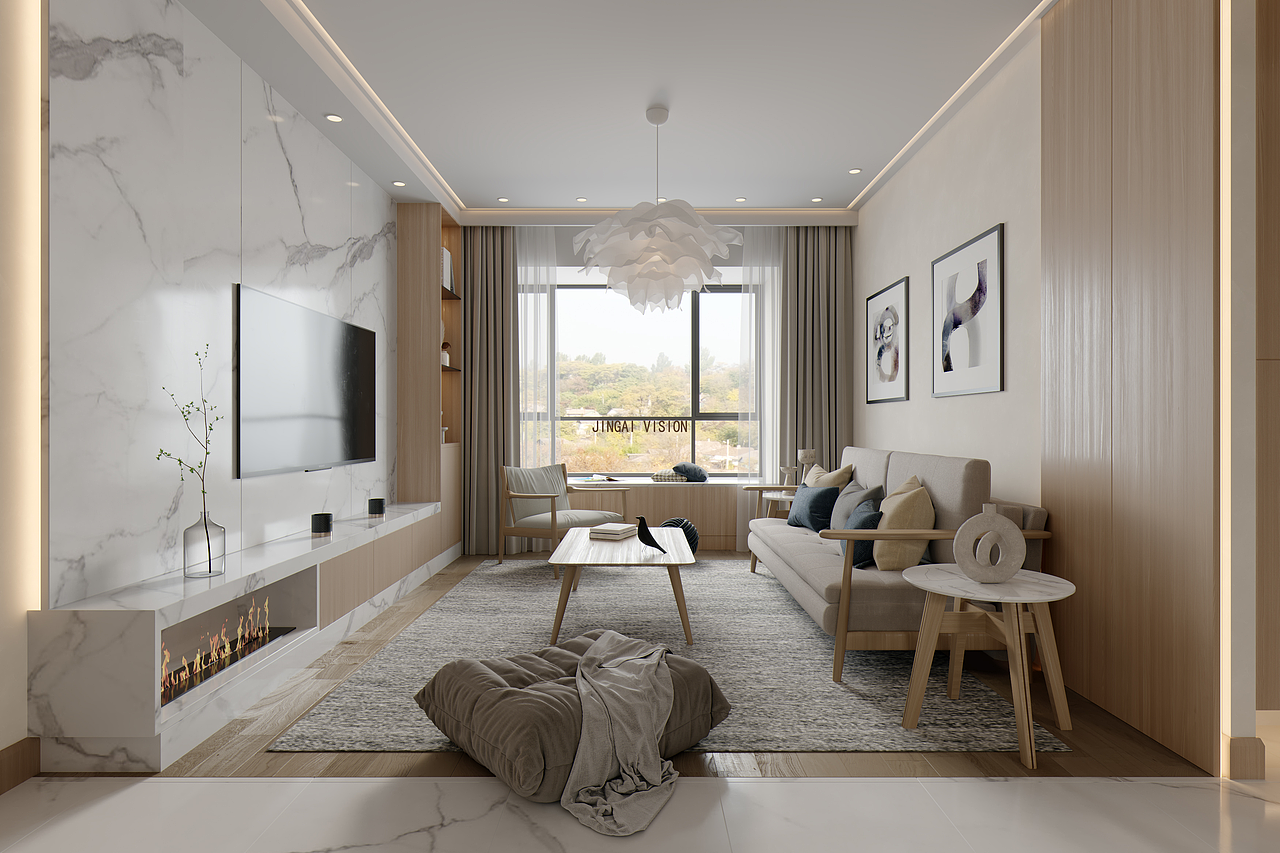 现代简约客餐厅卧室（图ZMjM4NDU5Nzky） - 家装设计 - 站酷设计师阳光勾勒般微笑原创素材 - 站酷ZCOOL