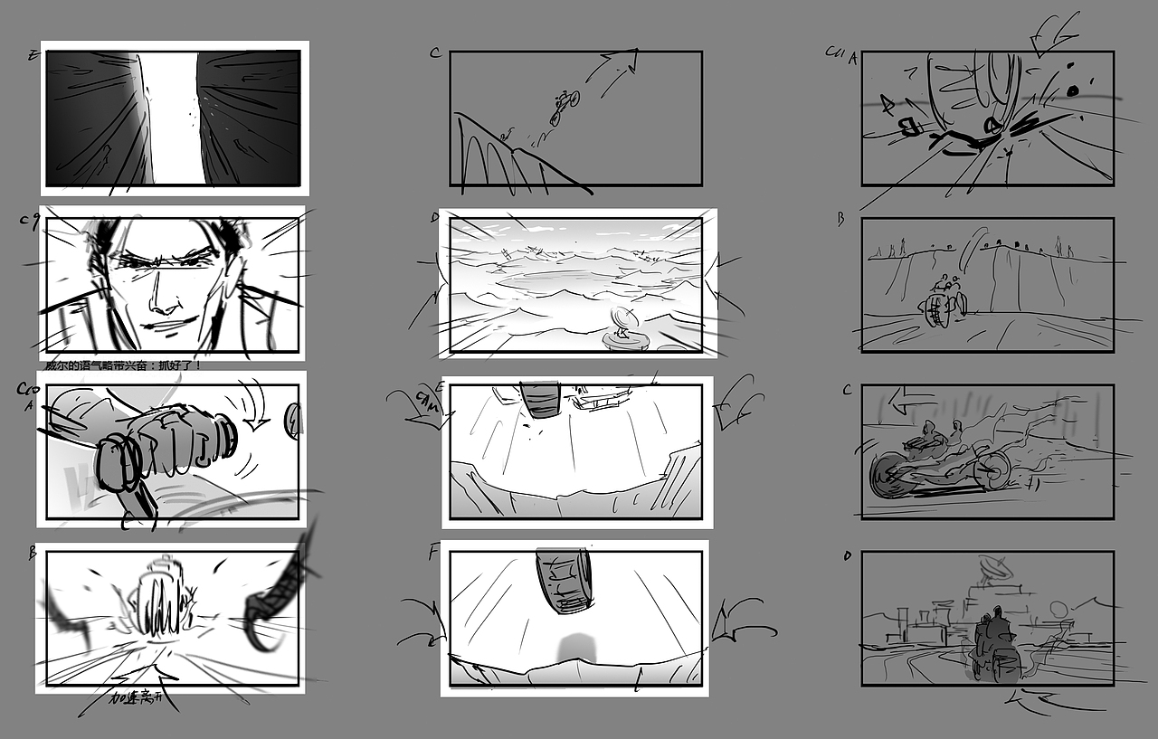 【分镜】游戏过渡动画分镜