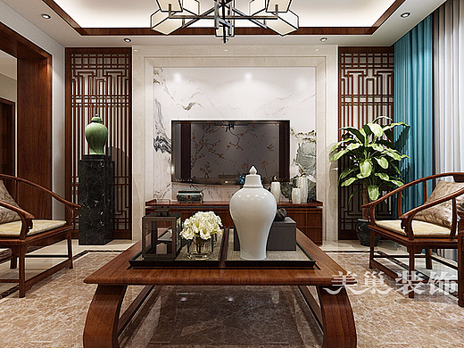 绿地滨湖国际城四室两厅两卫装修设计效果图