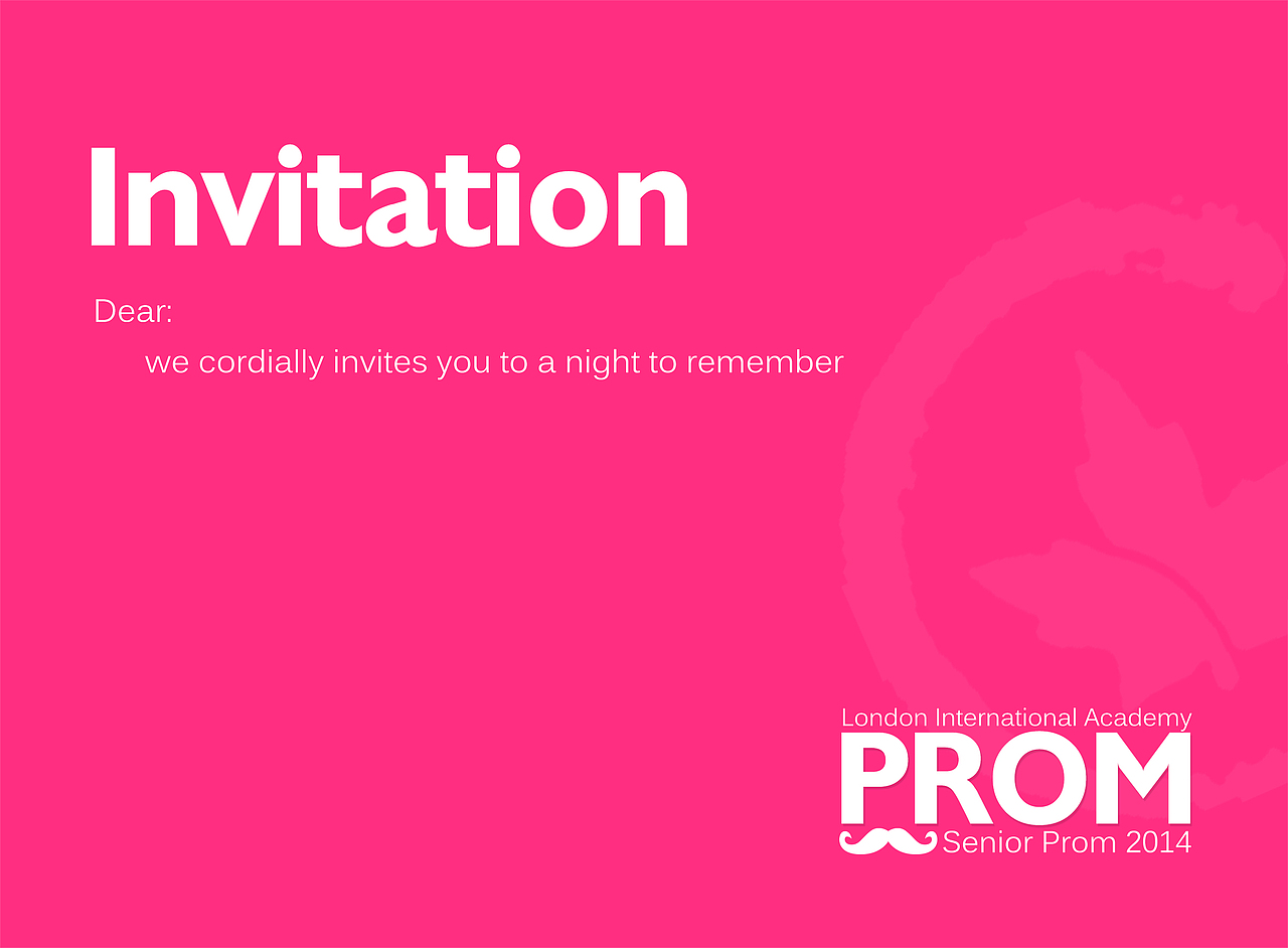 为国际高中毕业晚会设计的邀请函