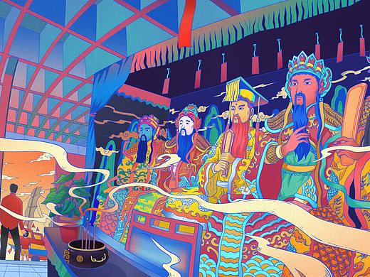 系列插画《送王船》
