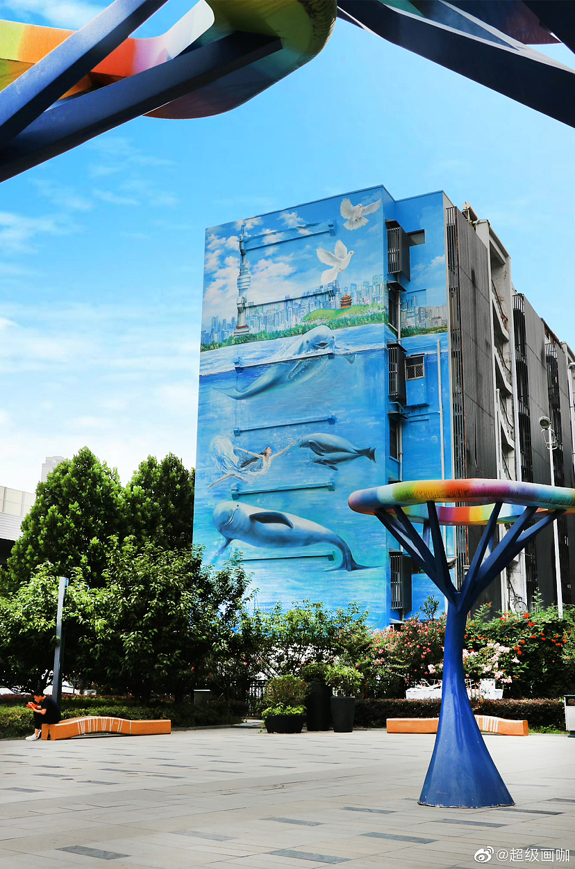 百幅江豚主题壁画之《江豚归来》（图ZMzI5MzAyOTQw） - 绘画 - 站酷设计师超级画咖s原创素材 - 站酷ZCOOL