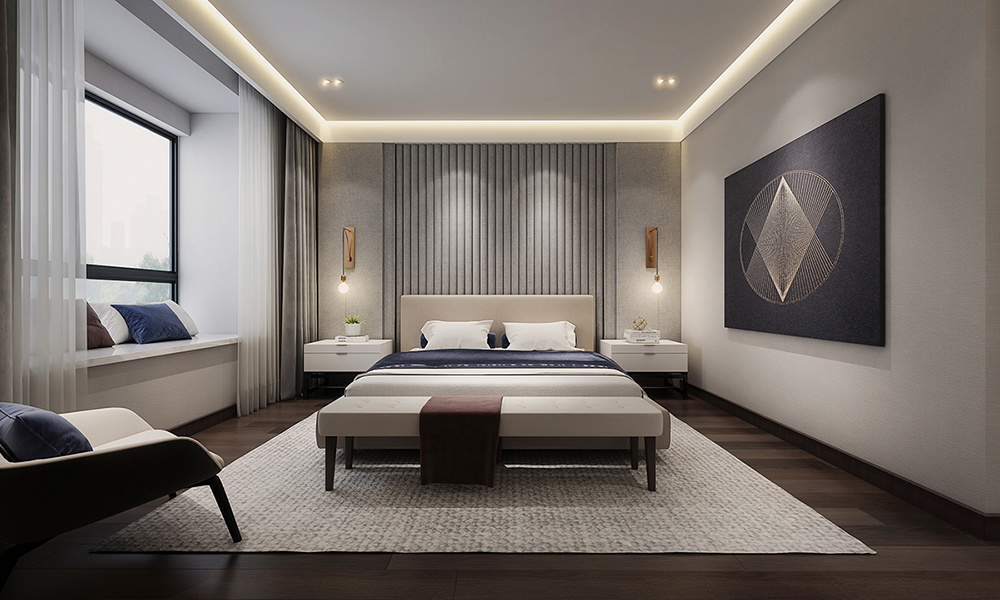 瀚海晴宇216平四室装修现代简约风格装修样板间设计