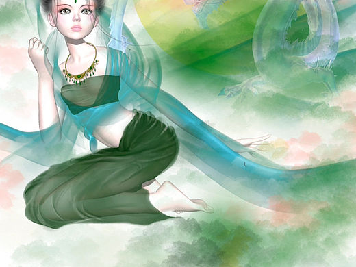 《龙女》（个人主页-ZNjg0NzU2MDA=） - 艺术插画 - 站酷设计师君艺坊原创素材 - 站酷ZCOOL