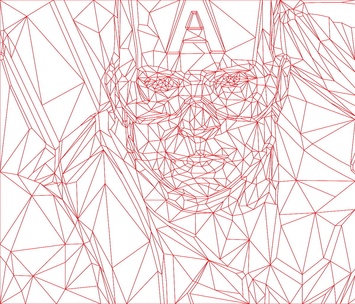 ai多边形人物肖像美国队长