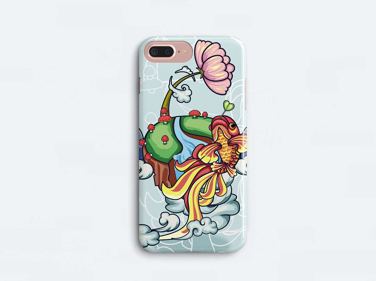 参赛作品：万物生长-牛年有锦鲤（图ZMjM5MDY1NTQ0） - 商业插画 - 站酷设计师木有鱼丸000原创素材 - 站酷ZCOOL