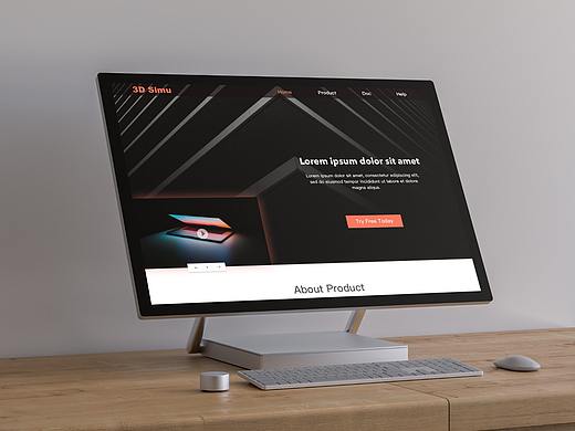 3D Simu 官网设计（个人主页-ZNDI1ODI3NDA=） - 交互/UE - 站酷设计师字大一点原创素材 - 站酷ZCOOL