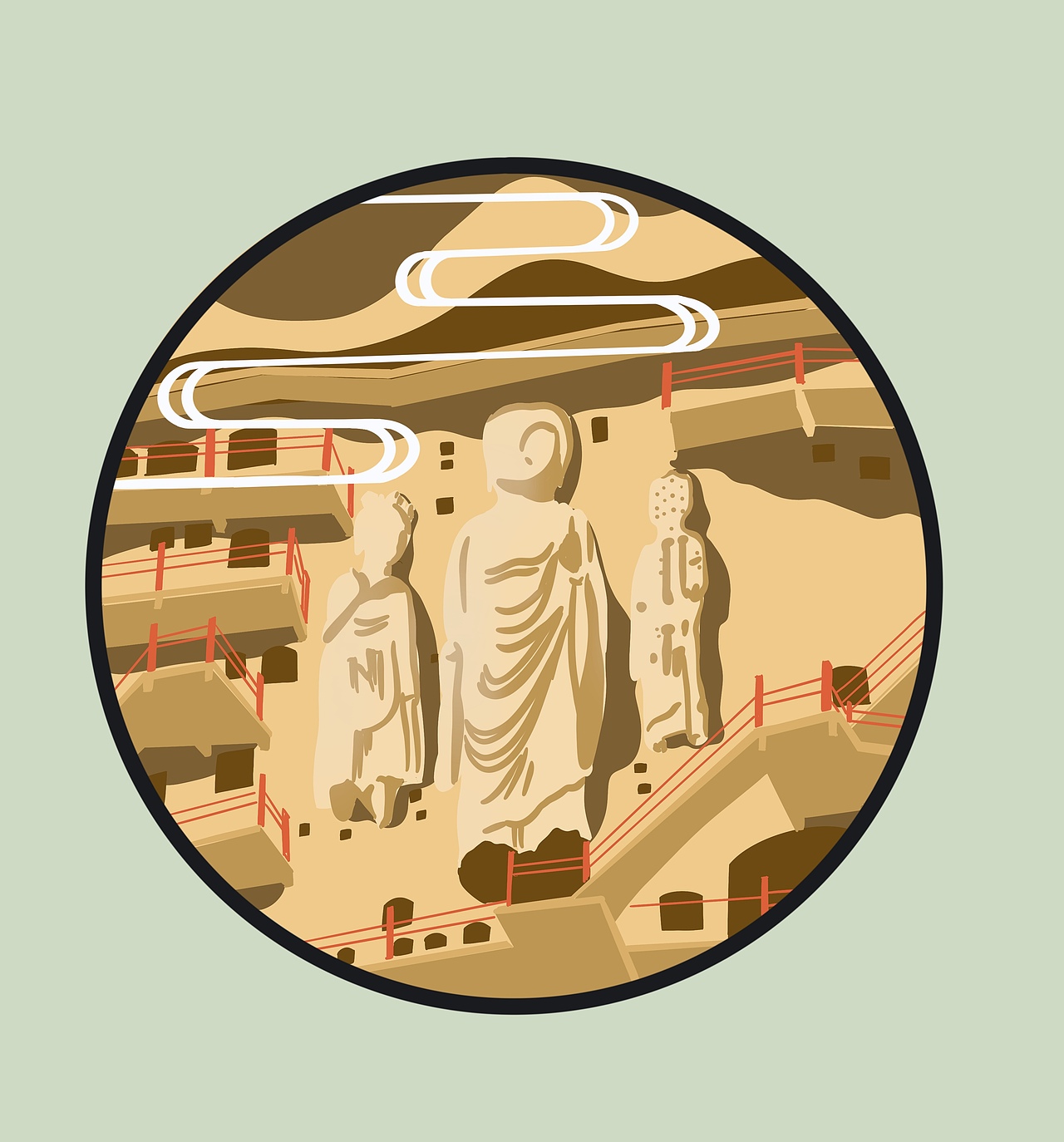 天水麦积山文创设计_苏苏的速写日记-站酷zcool