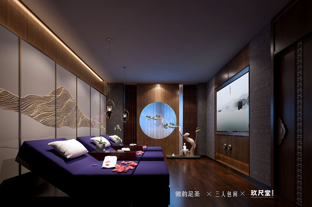 合肥足浴足疗养生会所设计推拿spa美容养生馆装修设计（图ZMTg0OTg4OTI0） - 建筑设计 - 站酷设计师九尺堂建筑设计原创素材 - 站酷ZCOOL