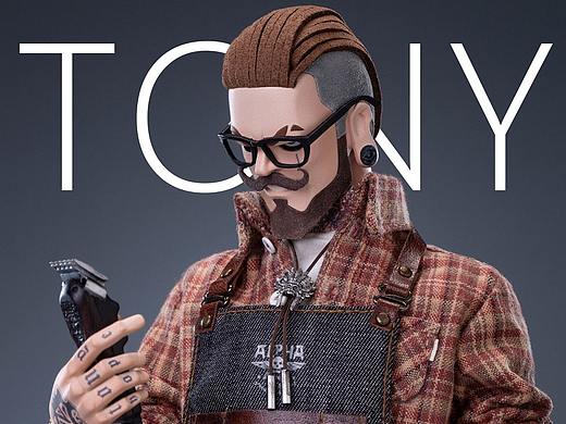 猿行師新品：1/6聚潮系列第一弹---油头理发师 TONY
