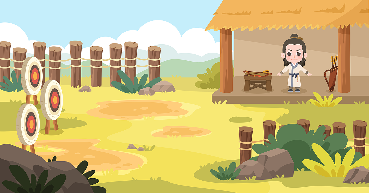 儿童插画古代场景