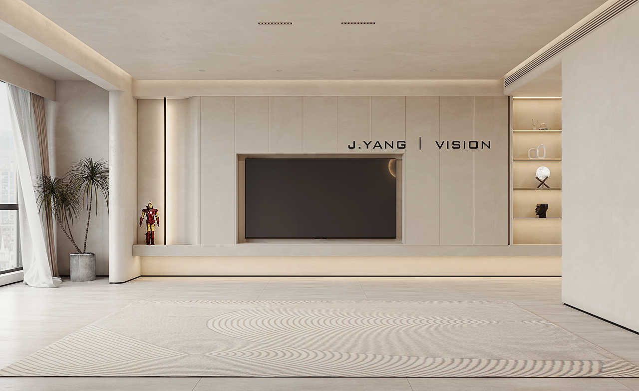 现代简约奶油色家装《诧寂风》（图ZMjgzMDIzNzYw） - 家装设计 - 站酷设计师静静表现原创素材 - 站酷ZCOOL