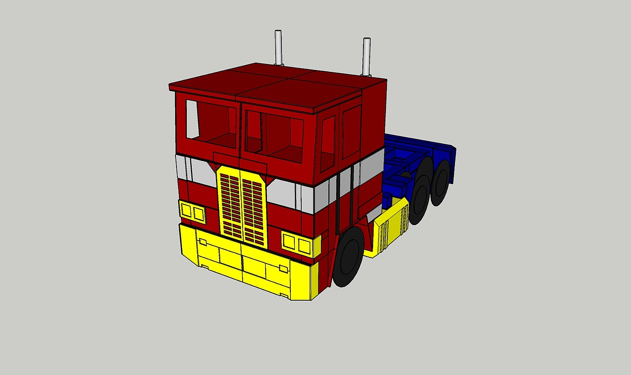 可搭建回收的g1擎天柱卡车