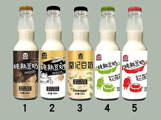 豆奶瓶装包装设计