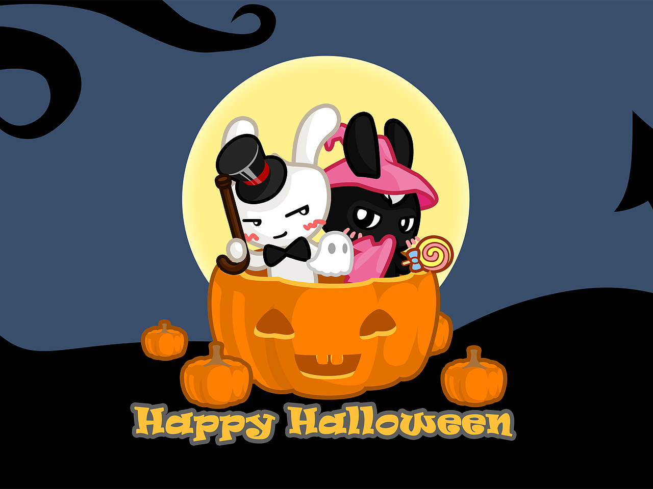 原创【黑妮兔·万圣节2款输入法&壁纸】Trick or Treat！不给就捣蛋啦~（图ZNDE1MzEyNA==） - 艺术插画 - 站酷设计师serenity原创素材 - 站酷ZCOOL