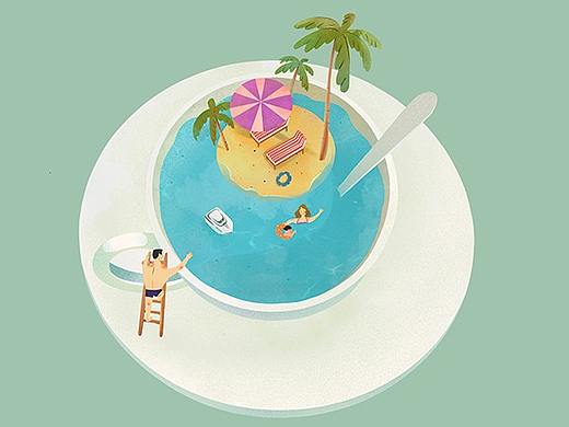 一辈（杯）子浪漫系列插画