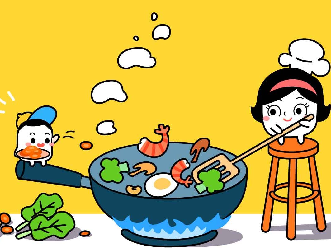 厨房做饭的妇女设计图__动漫人物_动漫动画_设计图库_昵图网nipic.com